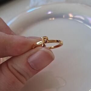 Gorjana Gold Initial 'P' Ring